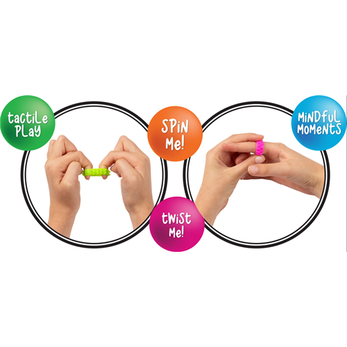 EVLSFR - Textured Fidget Rings Set 2